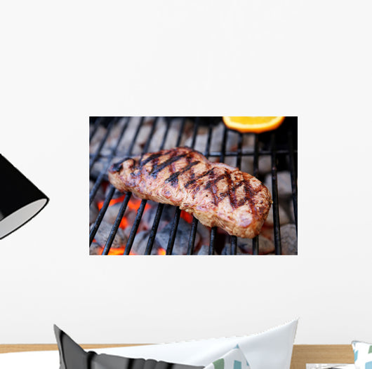 Delicious Looking Steak Cooking Wall Decal