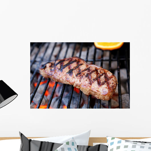 Delicious Looking Steak Cooking Wall Decal