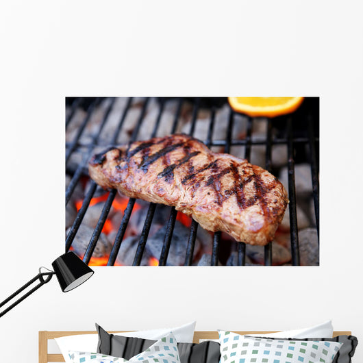 Delicious Looking Steak Cooking Wall Decal