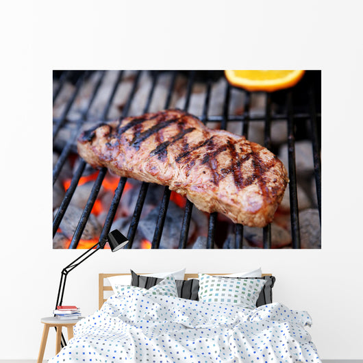 Delicious Looking Steak Cooking Wall Decal
