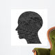 head silhouette with binary code, high tech vector illustration Wall Decal