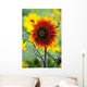 Red Sunflower Wall Decal
