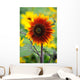 Red Sunflower Wall Decal