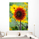 Red Sunflower Wall Decal
