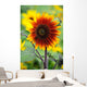 Red Sunflower Wall Decal
