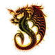 Red Orange Fire Dragon Wall Decal