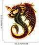 Red Orange Fire Dragon Wall Decal