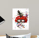 Carnival Mask With Feathers Wall Decal