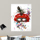 Carnival Mask With Feathers Wall Decal