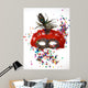 Carnival Mask With Feathers Wall Decal