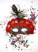 Carnival Mask With Feathers Wall Decal