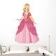 Beautiful Princess in a Pink Dress Wall Decal