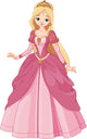 Beautiful Princess in a Pink Dress Wall Decal