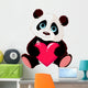 Cute Panda With Heart Wall Decal