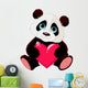 Cute Panda With Heart Wall Decal