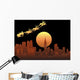 Flying Santa And Reindeer Wall Decal