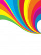 Colorful Curling Rainbow Wall Decal