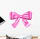 Pink Gift Bow Wall Decal