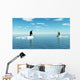 CG Penguins on Ice Sheets Wall Decal