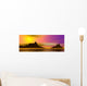 Sunset Ocean Landscape Illustration Wall Decal