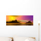 Sunset Ocean Landscape Illustration Wall Decal