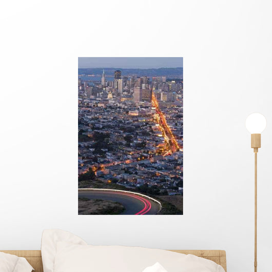 Road Light Trails Wall Decal
