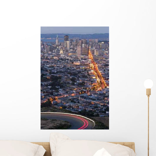 Road Light Trails Wall Decal