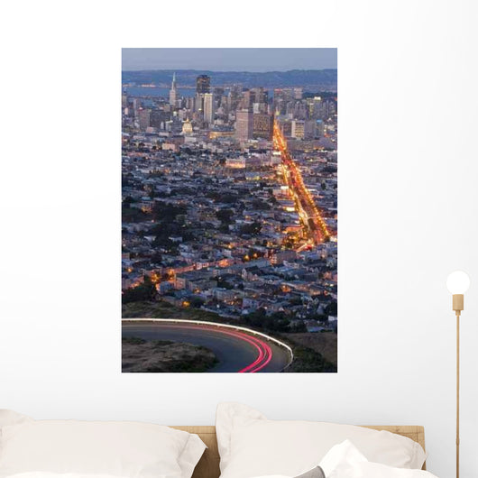 Road Light Trails Wall Decal