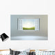 Open Window Leading To Hills Wall Decal