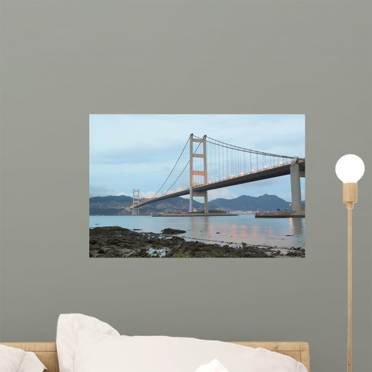 Tsing Ma Bridge Evening Wall Decal
