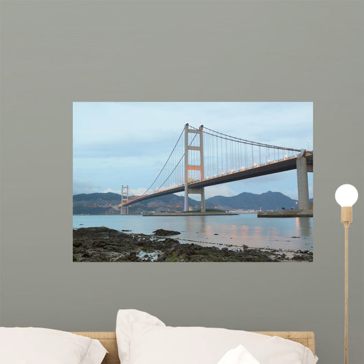 Tsing Ma Bridge Evening Wall Decal