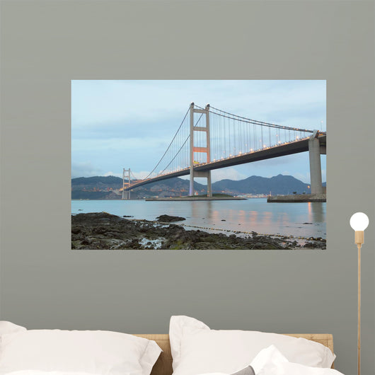 Tsing Ma Bridge Evening Wall Decal