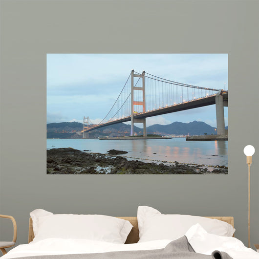 Tsing Ma Bridge Evening Wall Decal