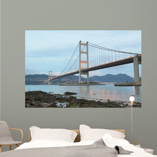 Tsing Ma Bridge Evening Wall Decal