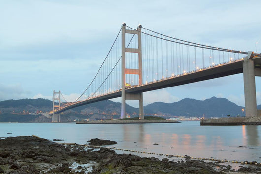 Tsing Ma Bridge Evening Wall Decal