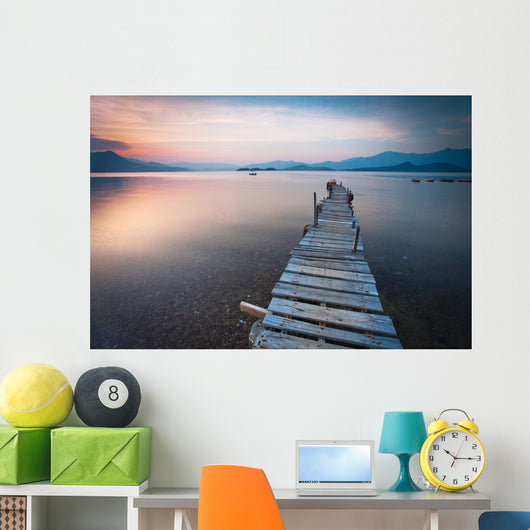 Pier And Boat Wall Decal