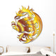 Drago Doro Simbolo-Golden Dragon Wall Decal