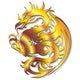 Drago Doro Simbolo-Golden Dragon Wall Decal