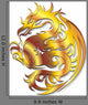 Drago Doro Simbolo-Golden Dragon Wall Decal