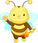 Cute Baby Bee Wall Decal