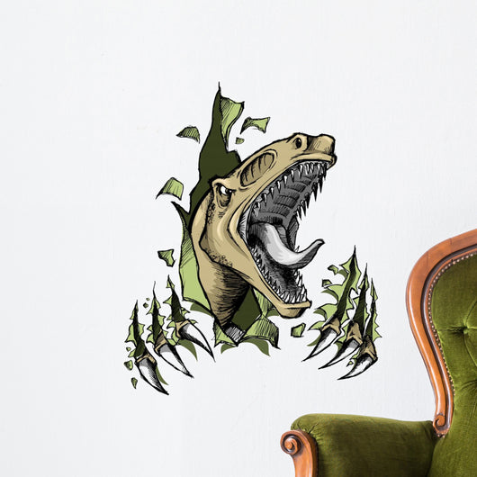 Ripping Raptor Dinosaur Wall Decal