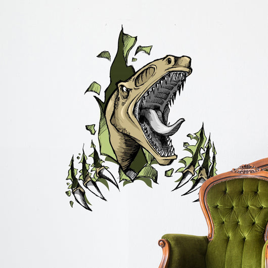 Ripping Raptor Dinosaur Wall Decal