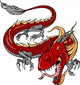 Red Chinese Dragon Wall Decal