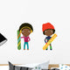 Snowboard African-American Kids Wall Decal