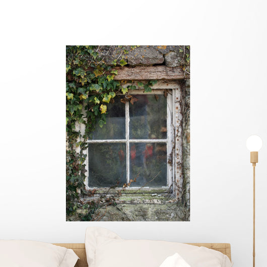 Old Cottage Window With Vines Wall Decal
