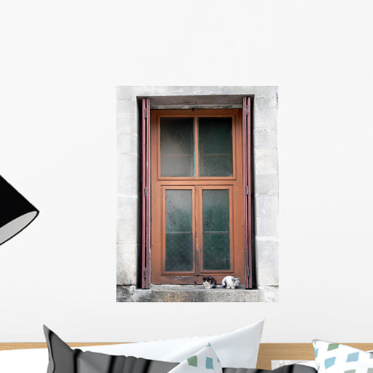 Fenetre Et Chats Wall Decal