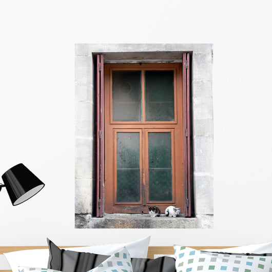 Fenetre Et Chats Wall Decal