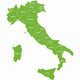 Mappa Italia Wall Decal