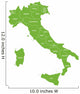 Mappa Italia Wall Decal