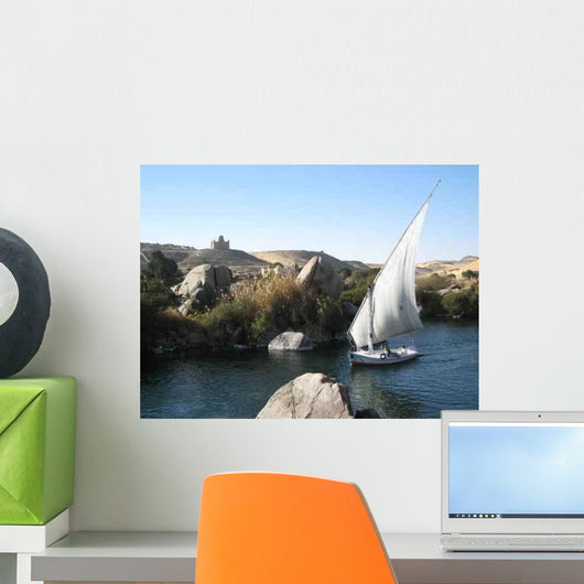 Felouque Sur Le Nil Distant Hills Wall Decal